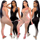 Front Zip Up Workout Activewear Bodycon Jumpsuits Women Overalls Female Sporty Fitness One Piece Jumpsuit Casual Skinny Rompers