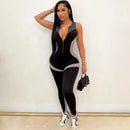 Front Zip Up Workout Activewear Bodycon Jumpsuits Women Overalls Female Sporty Fitness One Piece Jumpsuit Casual Skinny Rompers