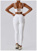 2PCS Seamless Yoga Set Gym Clothes Sportswear Yoga Suits For Women Fitness Rib Tracksuits Sports Bra Gym Leggings Sports Suits