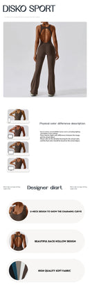 Back V Jumpsuit Sexy Gym Set Women Training Yoga Suit Sportswear Women Sports Jumpsuit Fitness Rompers Stretch Workout Bodysuits