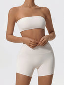 Ctenkevet Two Piece Fitness Sports Set Women Workout Yoga Outfit Strapless Bra Woman 2Ps Gym Crop Top Deportivos Mujer Gym Suits