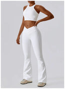 2PCS Seamless Yoga Set Gym Clothes Sportswear Yoga Suits For Women Fitness Rib Tracksuits Sports Bra Gym Leggings Sports Suits