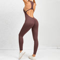 New Zip Up Rompers Scrunch Butt Yoga Sets Sleeveless pants Jumpsuit for Women Fitness Gym Clothing Workout Open Back Sports Suit