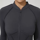 2025 Women's One-piece Yoga Jumpsuit leggings Zipper Nylon Long-sleeved Sexy Backless Slim Fit Sports Outfit with chest pad