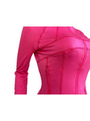 Pant Sets Two Piece Set Women Sexy Slim Fit Zipper Top Stand Collar Solid Sporty Casual Splice Flare Pants Elastic Waist