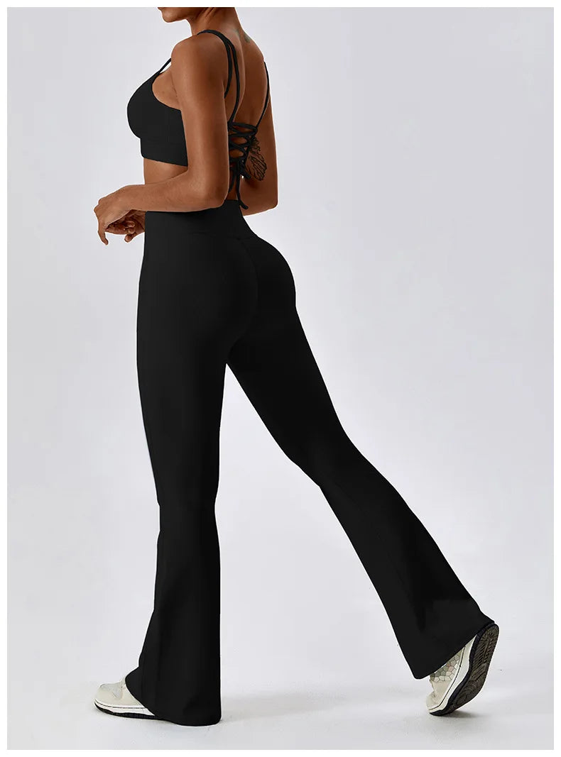 2PCS Seamless Yoga Set Gym Clothes Sportswear Yoga Suits For Women Fitness Rib Tracksuits Sports Bra Gym Leggings Sports Suits