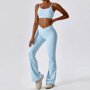 2PCS Seamless Yoga Set Gym Clothes Sportswear Yoga Suits For Women Fitness Rib Tracksuits Sports Bra Gym Leggings Sports Suits