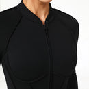 2025 Women's One-piece Yoga Jumpsuit leggings Zipper Nylon Long-sleeved Sexy Backless Slim Fit Sports Outfit with chest pad