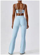 2PCS Seamless Yoga Set Gym Clothes Sportswear Yoga Suits For Women Fitness Rib Tracksuits Sports Bra Gym Leggings Sports Suits