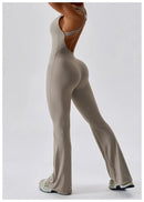 Back V Jumpsuit Sexy Gym Set Women Training Yoga Suit Sportswear Women Sports Jumpsuit Fitness Rompers Stretch Workout Bodysuits