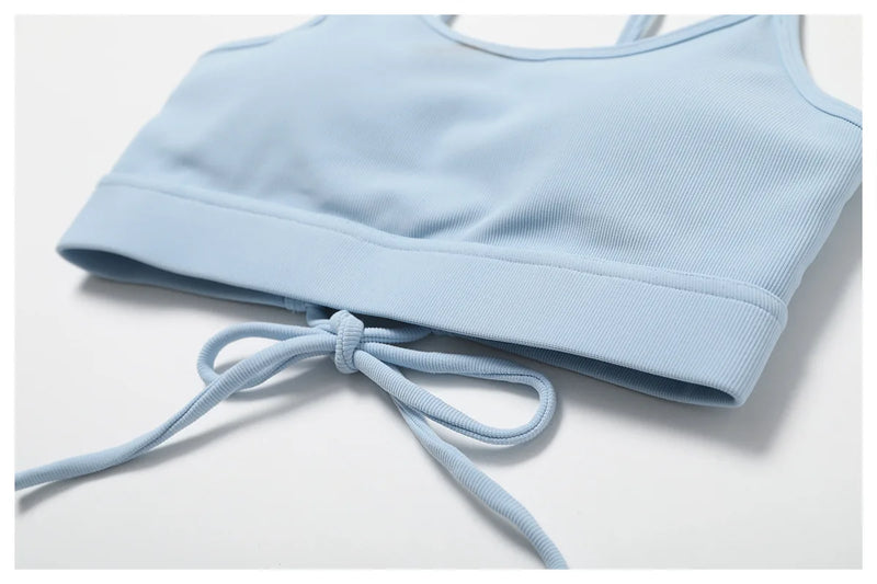 2PCS Seamless Yoga Set Gym Clothes Sportswear Yoga Suits For Women Fitness Rib Tracksuits Sports Bra Gym Leggings Sports Suits