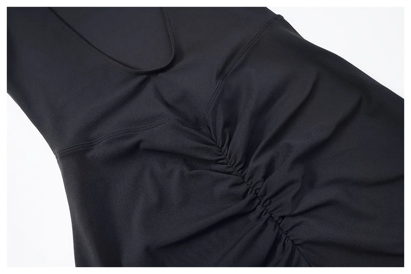 Sleeveless One-piece Suit Women Backless Sports Jumpsuit Female Flared Rompers Quick Drying Yoga Clothing Workout Bodysuits