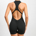 New Zip Up Rompers Scrunch Butt Yoga Sets Sleeveless pants Jumpsuit for Women Fitness Gym Clothing Workout Open Back Sports Suit
