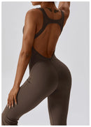 Back V Jumpsuit Sexy Gym Set Women Training Yoga Suit Sportswear Women Sports Jumpsuit Fitness Rompers Stretch Workout Bodysuits