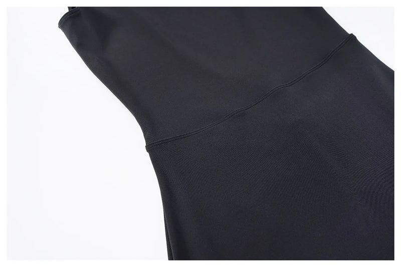 Sleeveless One-piece Suit Women Backless Sports Jumpsuit Female Flared Rompers Quick Drying Yoga Clothing Workout Bodysuits