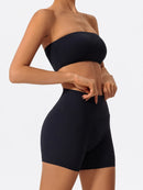 Ctenkevet Two Piece Fitness Sports Set Women Workout Yoga Outfit Strapless Bra Woman 2Ps Gym Crop Top Deportivos Mujer Gym Suits