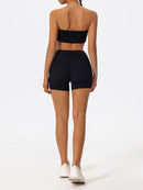 Ctenkevet Two Piece Fitness Sports Set Women Workout Yoga Outfit Strapless Bra Woman 2Ps Gym Crop Top Deportivos Mujer Gym Suits