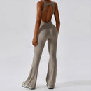 Back V Jumpsuit Sexy Gym Set Women Training Yoga Suit Sportswear Women Sports Jumpsuit Fitness Rompers Stretch Workout Bodysuits