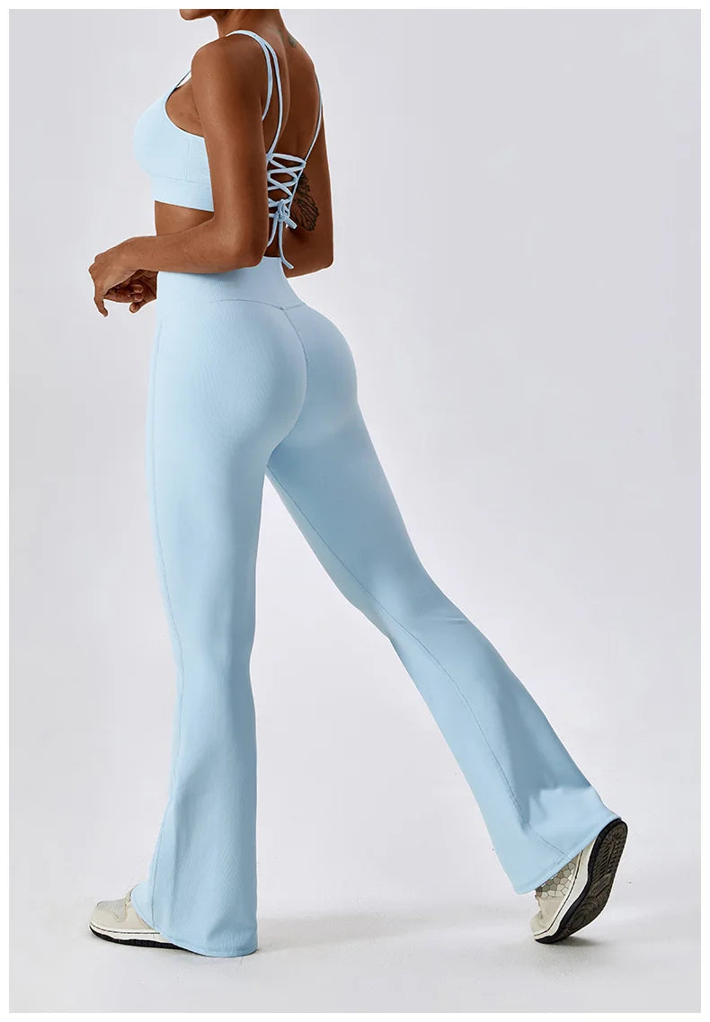 2PCS Seamless Yoga Set Gym Clothes Sportswear Yoga Suits For Women Fitness Rib Tracksuits Sports Bra Gym Leggings Sports Suits