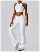 2PCS Seamless Yoga Set Gym Clothes Sportswear Yoga Suits For Women Fitness Rib Tracksuits Sports Bra Gym Leggings Sports Suits