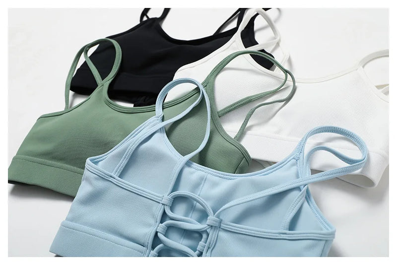 2PCS Seamless Yoga Set Gym Clothes Sportswear Yoga Suits For Women Fitness Rib Tracksuits Sports Bra Gym Leggings Sports Suits