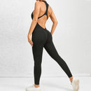 New Zip Up Rompers Scrunch Butt Yoga Sets Sleeveless pants Jumpsuit for Women Fitness Gym Clothing Workout Open Back Sports Suit