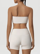 Ctenkevet Two Piece Fitness Sports Set Women Workout Yoga Outfit Strapless Bra Woman 2Ps Gym Crop Top Deportivos Mujer Gym Suits