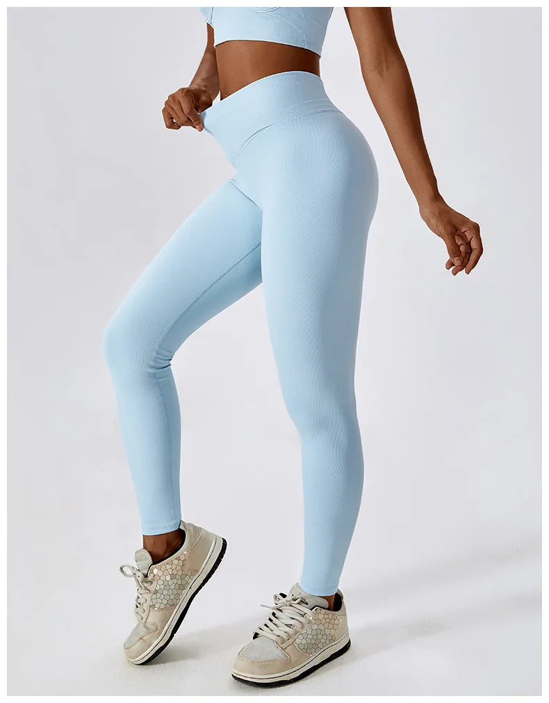 2PCS Seamless Yoga Set Gym Clothes Sportswear Yoga Suits For Women Fitness Rib Tracksuits Sports Bra Gym Leggings Sports Suits