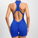 New Zip Up Rompers Scrunch Butt Yoga Sets Sleeveless pants Jumpsuit for Women Fitness Gym Clothing Workout Open Back Sports Suit